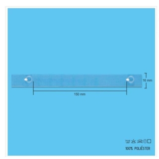 Cinta de stor con anillas cosidas, 16mm de ancho - Imagen 1